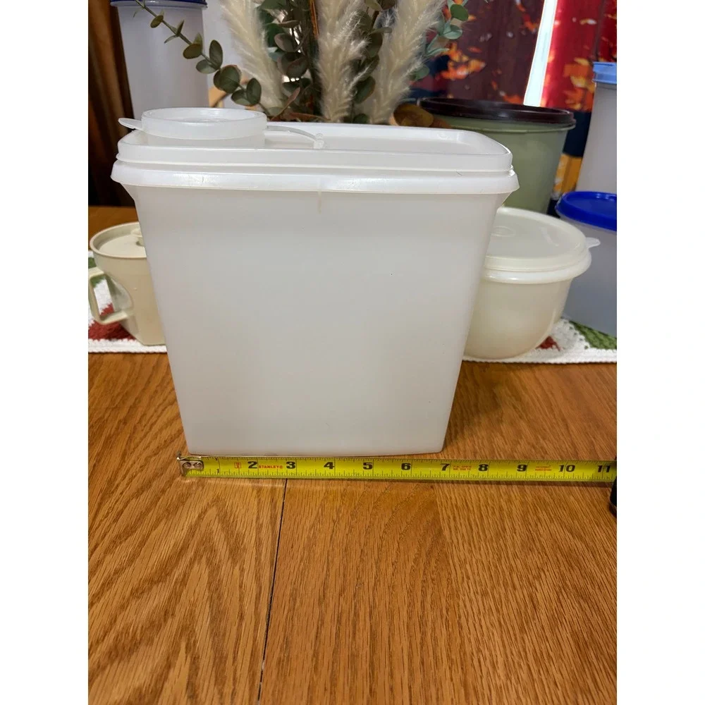 Tupperware Modular Mates Super Oval Sheer Wht Pour Spout Container 471-12 9.5in